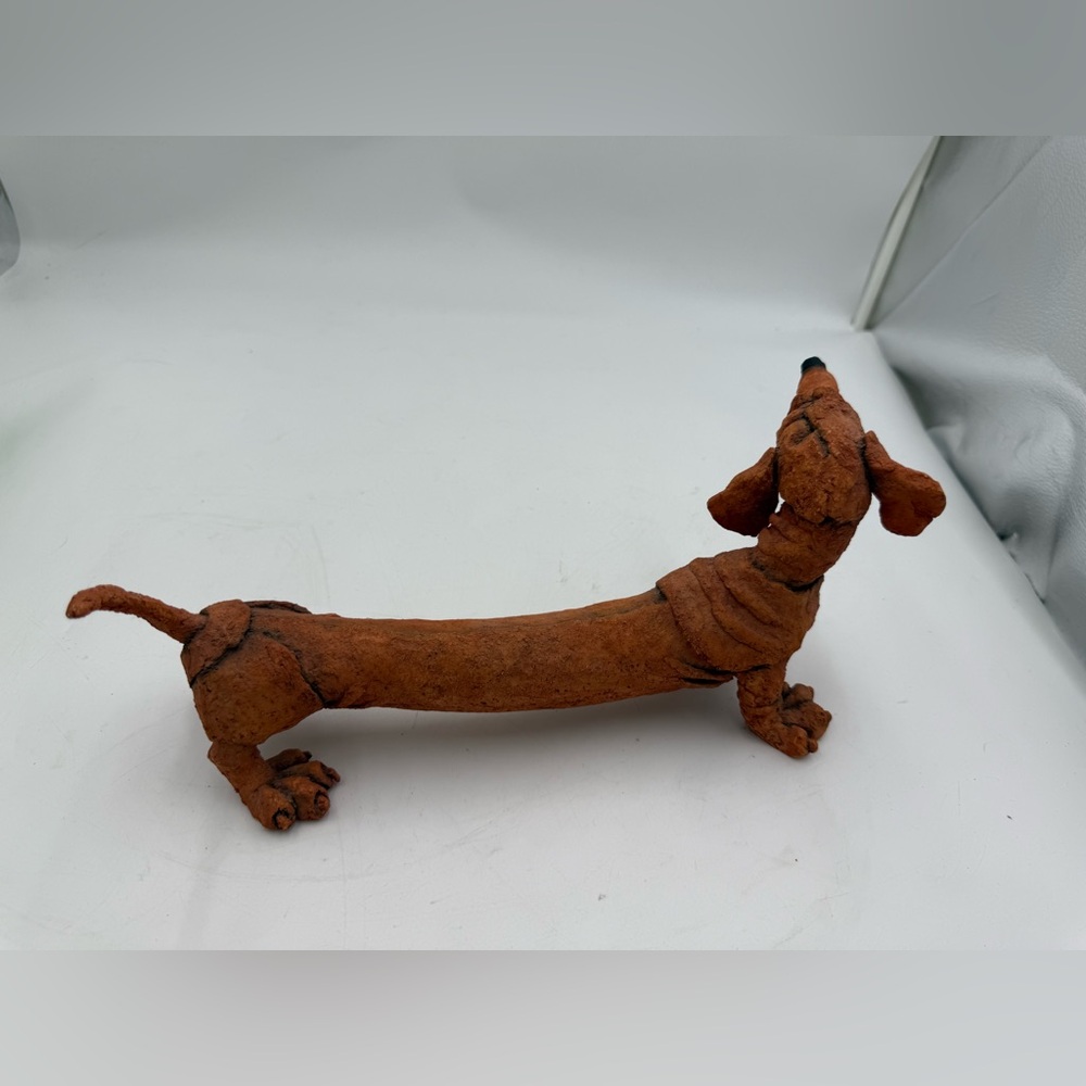 A Breed Apart Dachshund Dog Figurine Red Iggy Name Tag 2001 Country Artists Vtg. - Picture 9 of 10